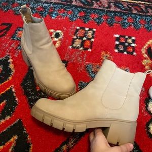 Madden Girl tan chelsea boots